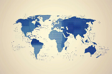 Abstract Dotted World Map: Vector Illustration"