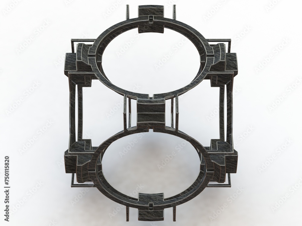 Poster wireframe shape geometric companion cube 3d print model