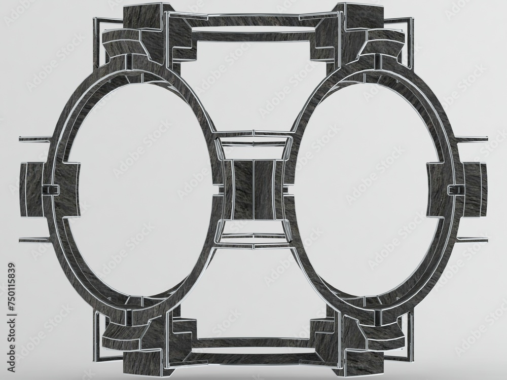 Poster wireframe shape geometric companion cube 3d print model