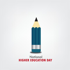 National Higher Education Day vector graphic is great for National Higher Education Day celebrations. flat design. flyer design. flat illustration. Simple and Elegant Design	