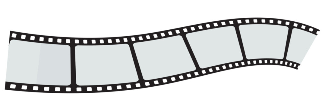 Curved film strip icon.  Vector photo booth icon.