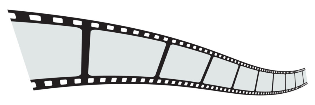 Curved film strip icon.  Vector photo booth icon.