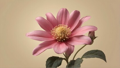 Cover Photos & Imagesa drawing of a pink flower on a beige background