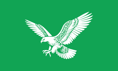 Bald eagle flying logo design, falcon design, 
