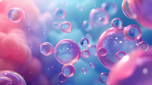 Colorful 3d balls and bubbles .Professional stock background