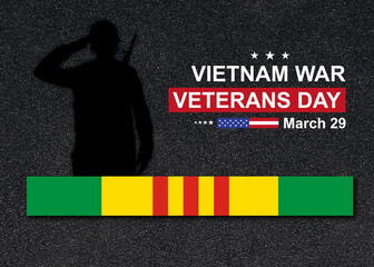 Vietnam war veterans day background. March 29 - obrazy, fototapety, plakaty