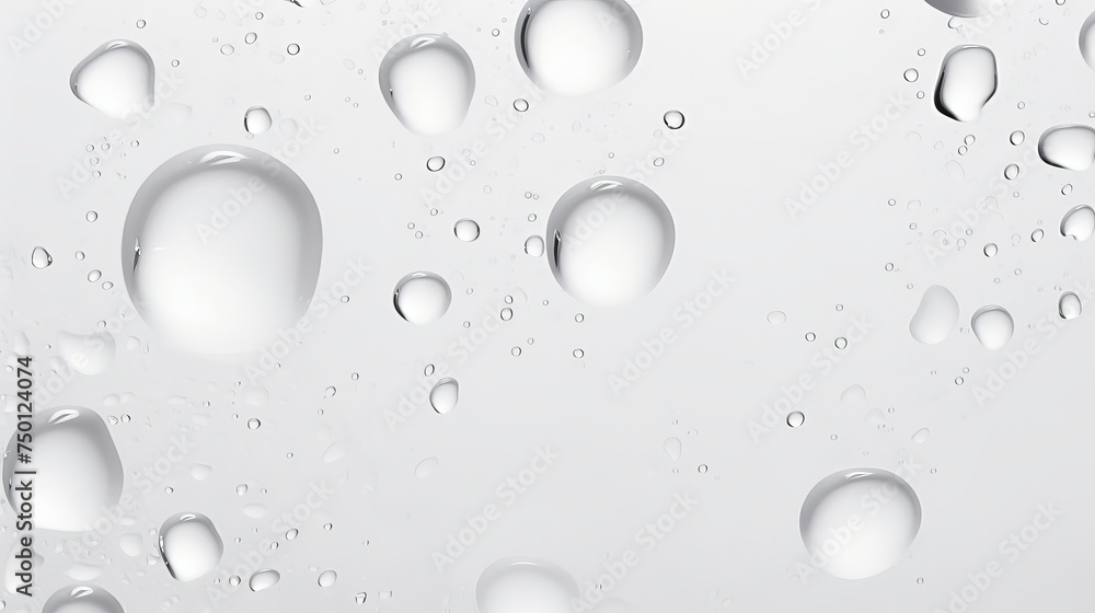 Canvas Prints A solitary water drop adorns a white surface, serving as a minimalist background.