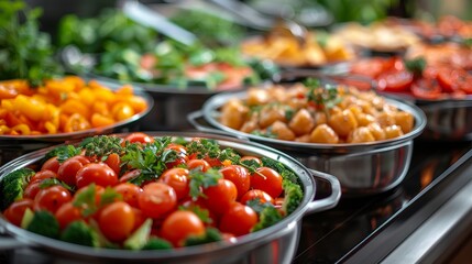 Public Catering Event with Delicious Food Generative AI