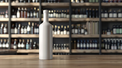 Blank label bottle mockup for promote product. - obrazy, fototapety, plakaty