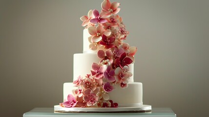 artificial intelligence image of a cake with beautiful decorations for all kinds of occasions such as weddings