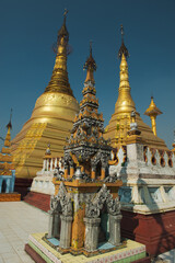 Fototapeta premium Architecture of Shwe Sayan Pagoda, Dala 