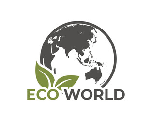 Fototapeta premium eco world icon. eastern hemisphere. eco friendly and sustainable illustration. Asia, Far East and Australia