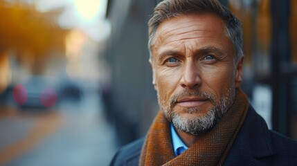 Fototapeta premium A Successful Businessman Portrait Generative AI