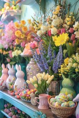 A Serene Journey Down the Pastel Easter Decorations Aisle, Where Every Turn Unveils a New Springtime Delight