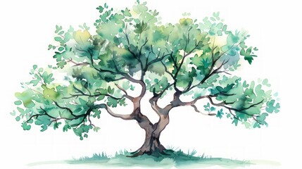 Spring Cherry Blossom Family Tree Illustration Generative AI