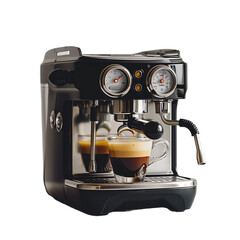 Espresso machine on transparent background