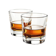 Tumbler glasses on transparent background
