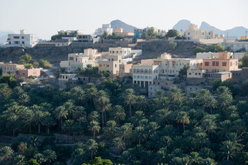Fototapeta na wymiar Misfat Al Abriyeen, Oman oasis, cities of Arabia, sights of Oman