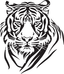 tiger silhouette vector illustration