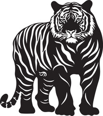 Fototapeta premium tiger silhouette vector illustration