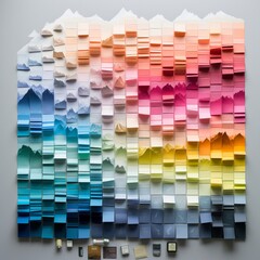 Colour swatches on the wall Generated AI photo