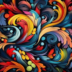 pattern with swirls