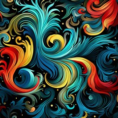 Fototapeta na wymiar pattern with swirls