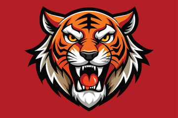 Angry Tiger logo Vector Illustration