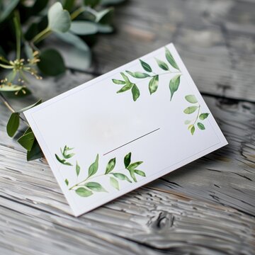Wedding thank you card with space for a message