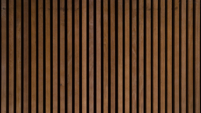 Wood background - Brown wooden acoustic panels wall texture , seamless pattern..