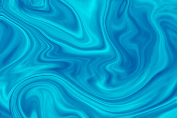 Abstract blue wavy silk background. Modern liquid twisted line shapes in motion