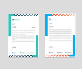 Corporate letterhead or Business modern letterhead design vector template