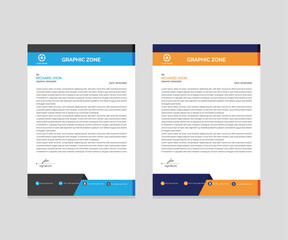 Corporate letterhead or Business modern letterhead design vector template