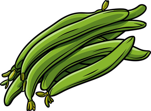 recommend clip art: Green beans clipart design illustration