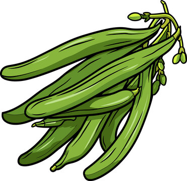 recommend clip art: Green beans clipart design illustration