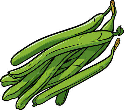recommend clip art: Green beans clipart design illustration