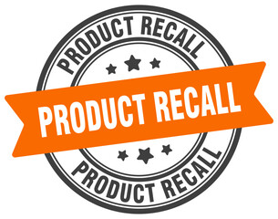product recall stamp. product recall label on transparent background. round sign - obrazy, fototapety, plakaty