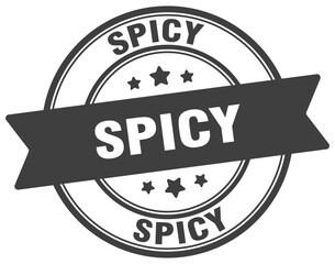 spicy stamp. spicy label on transparent background. round sign
