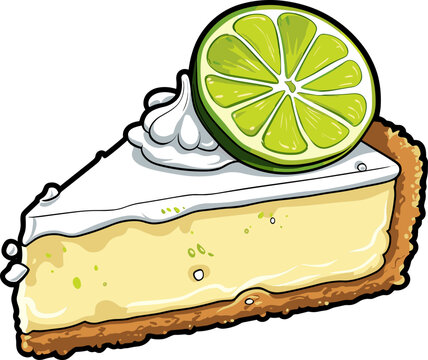 recommend clip art: Key lime pie clipart design illustration
