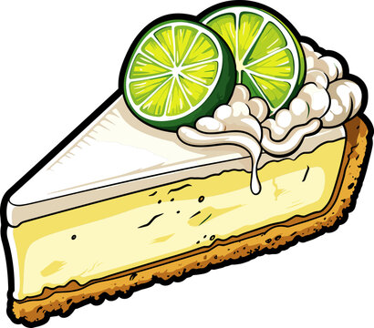 recommend clip art: Key lime pie clipart design illustration