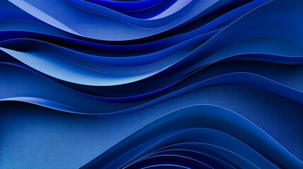 Fluid Dynamics: A Visually Captivating Pattern of Waves and Curves in a Sea of Blue