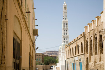 Obraz premium Yemen Hadramaut city view on a sunny winter day