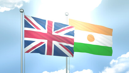 United Kingdom and Niger Flag Together A Concept of Realations