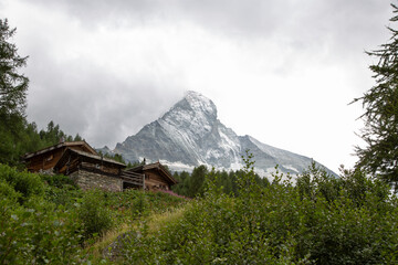 Landscape of the Swiss Alps, Matterhorn mountain