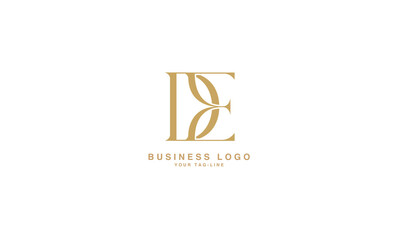 DE, ED, D, E, Abstract Letters Logo monogram
