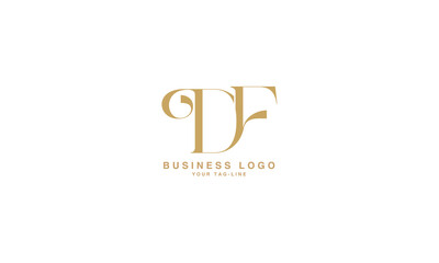 DF, FD, D, F, Abstract Letters Logo monogram