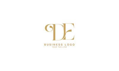 DE, ED, D, E, Abstract Letters Logo monogram