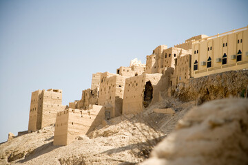 Yemen Al Hajarain view on a sunny winter day