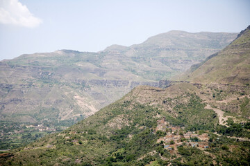 Fototapeta na wymiar Yemen mountain landscape