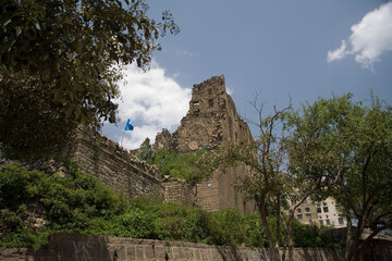 Yemen ancient city of Jibla on a sunny winter day